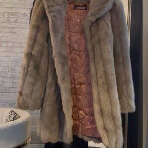 Vintage 80s Jordache Faux Fur Coat - Tan